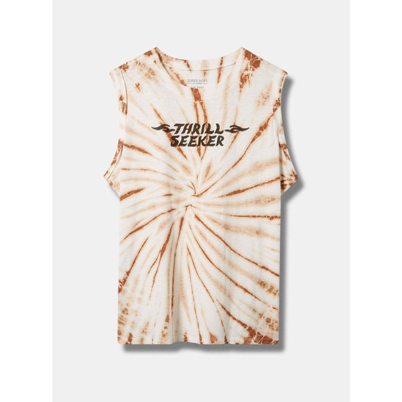 torrid Tops - Supersoft By Torrid Slub Jersey Crew Neck Tank Tie Dye Thrill Seeker Size 4X NWT